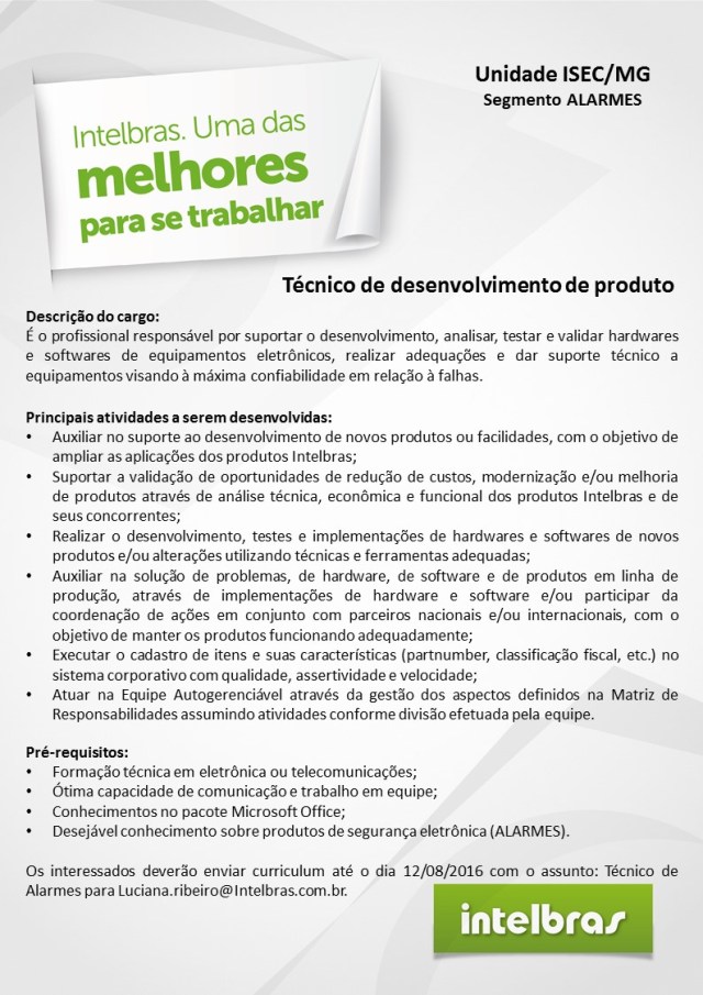 Cartaz_vaga_tecnico_des_prod Alarmes